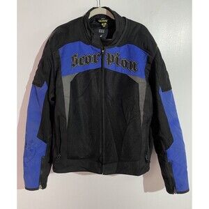 Scorpion EXO Motorcycle Jacket Mens XL Black Padded Mesh Skeleton Protection